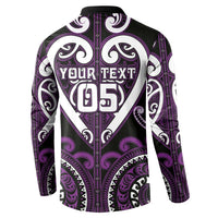 Custom Aotearoa Rangitane Button Sweatshirt Maori Tribal Pattern