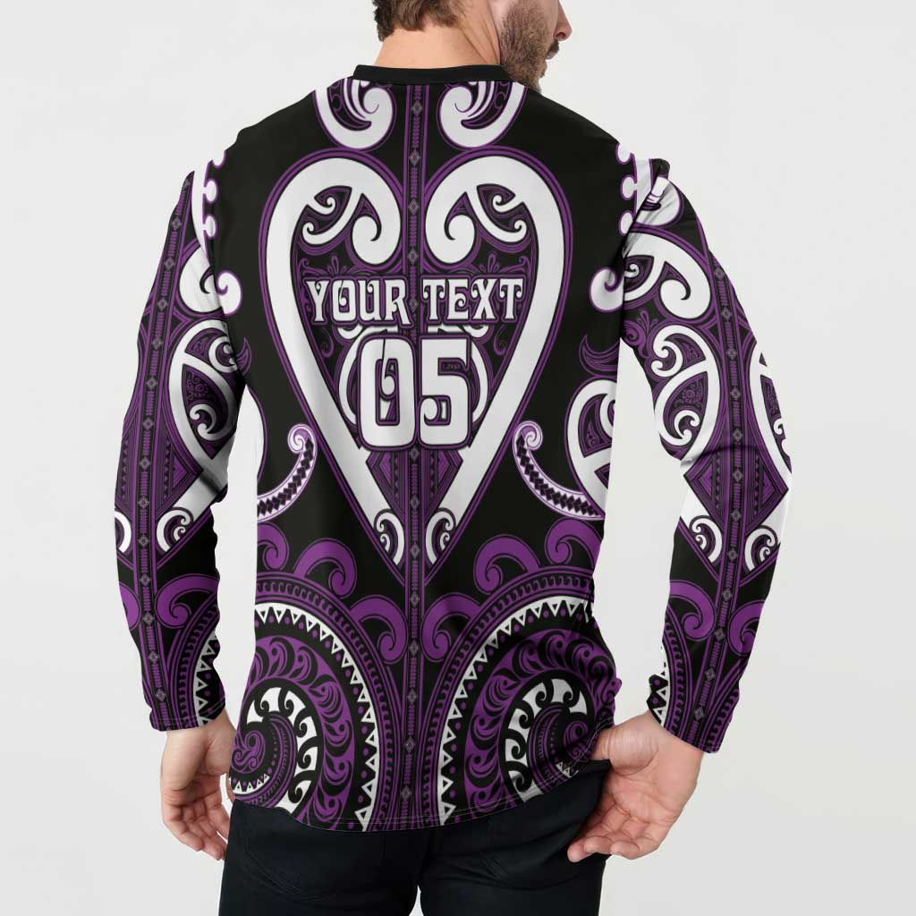Custom Aotearoa Rangitane Button Sweatshirt Maori Tribal Pattern