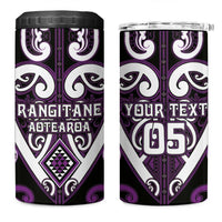 Custom Aotearoa Rangitane 4 in 1 Can Cooler Tumbler Maori Tribal Pattern
