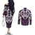 Custom Aotearoa Rangitane Couples Matching Off The Shoulder Long Sleeve Dress and Long Sleeve Button Shirt Maori Tribal Pattern