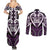 Custom Aotearoa Rangitane Couples Matching Summer Maxi Dress and Long Sleeve Button Shirt Maori Tribal Pattern