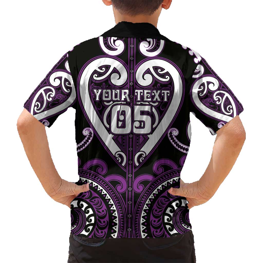 Custom Aotearoa Rangitane Family Matching Off Shoulder Short Dress and Hawaiian Shirt Maori Tribal Pattern