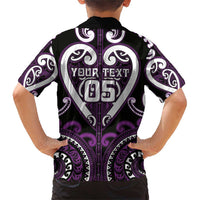 Custom Aotearoa Rangitane Family Matching Short Sleeve Bodycon Dress and Hawaiian Shirt Maori Tribal Pattern