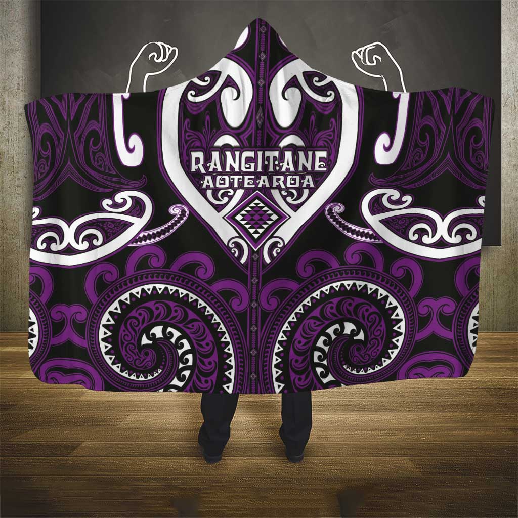 Aotearoa Rangitane Hooded Blanket Maori Tribal Pattern