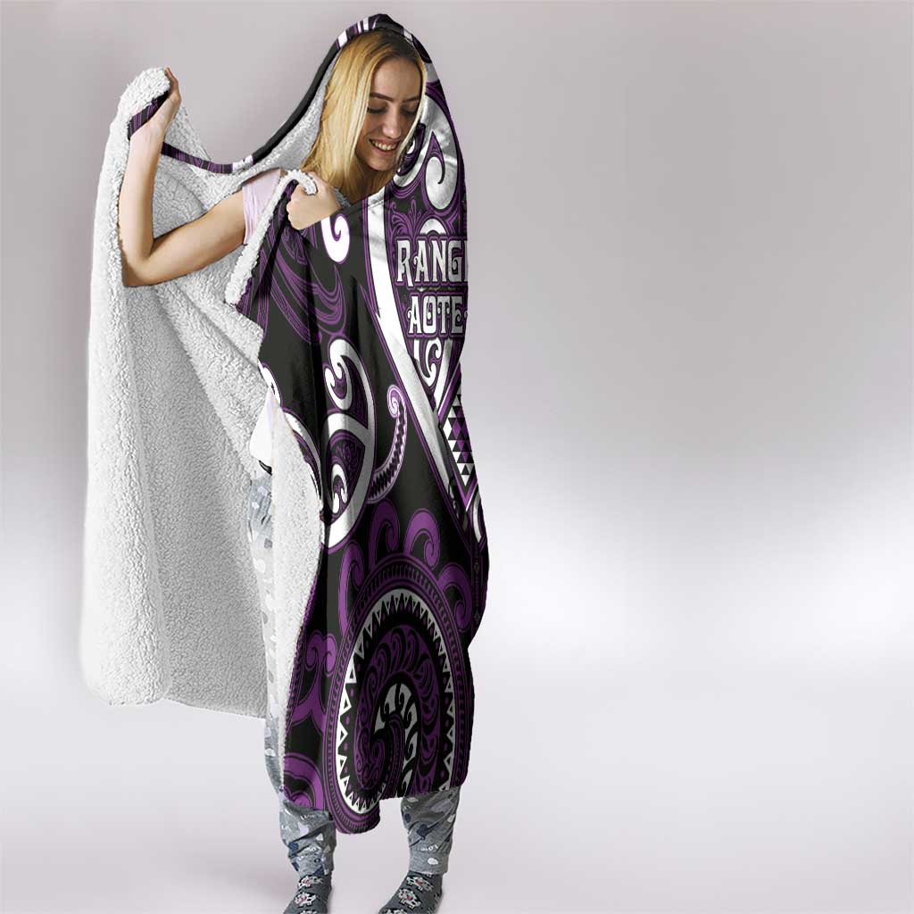 Aotearoa Rangitane Hooded Blanket Maori Tribal Pattern