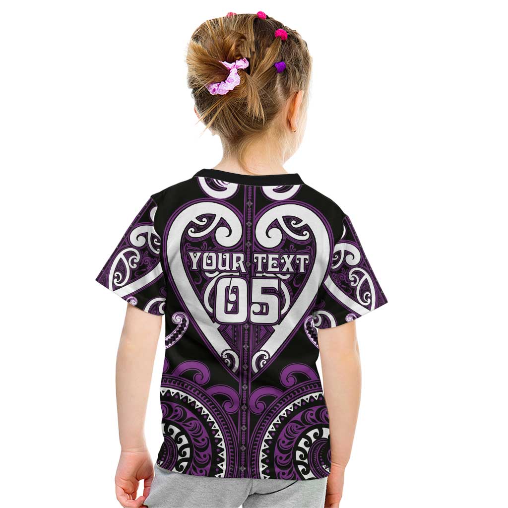 Custom Aotearoa Rangitane Kid T Shirt Maori Tribal Pattern
