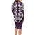 Custom Aotearoa Rangitane Long Sleeve Bodycon Dress Maori Tribal Pattern
