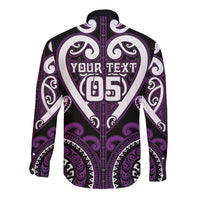Custom Aotearoa Rangitane Long Sleeve Button Shirt Maori Tribal Pattern