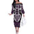 Custom Aotearoa Rangitane Off The Shoulder Long Sleeve Dress Maori Tribal Pattern
