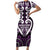 Custom Aotearoa Rangitane Short Sleeve Bodycon Dress Maori Tribal Pattern