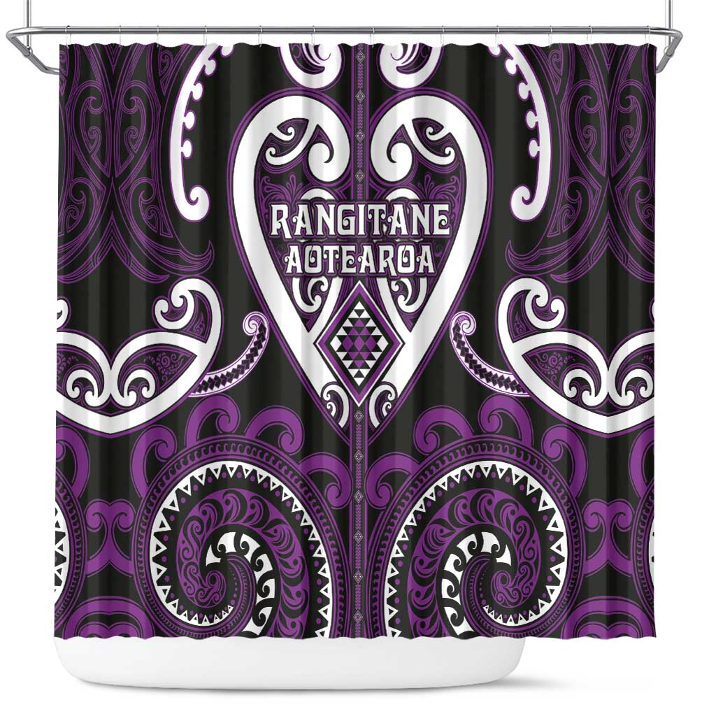 Aotearoa Rangitane Shower Curtain Maori Tribal Pattern