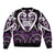 Custom Aotearoa Rangitane Sleeve Zip Bomber Jacket Maori Tribal Pattern