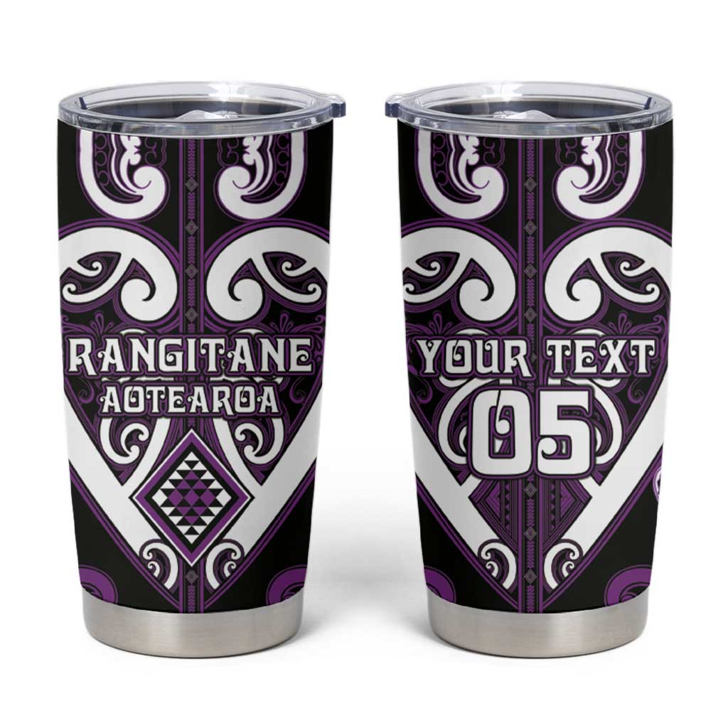 Custom Aotearoa Rangitane Tumbler Cup Maori Tribal Pattern
