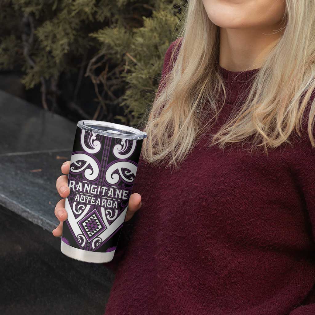 Custom Aotearoa Rangitane Tumbler Cup Maori Tribal Pattern