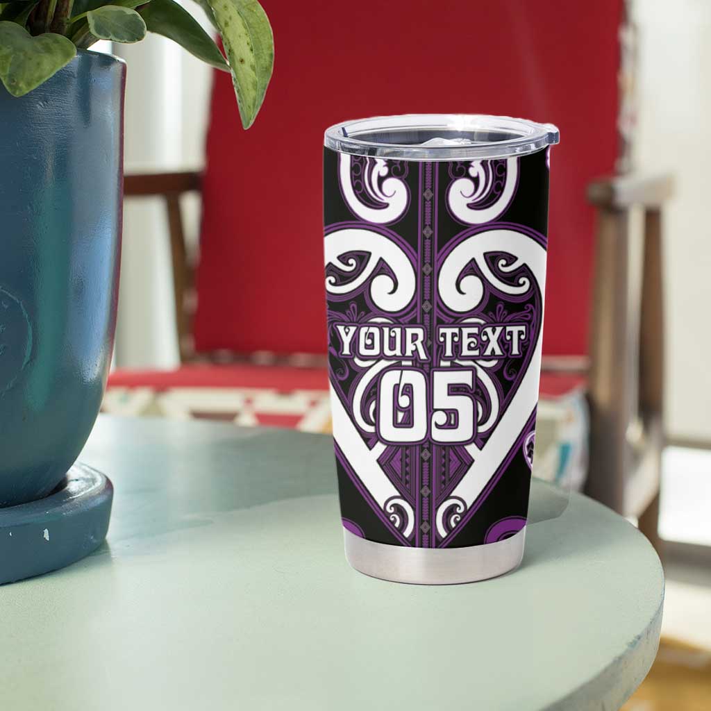 Custom Aotearoa Rangitane Tumbler Cup Maori Tribal Pattern