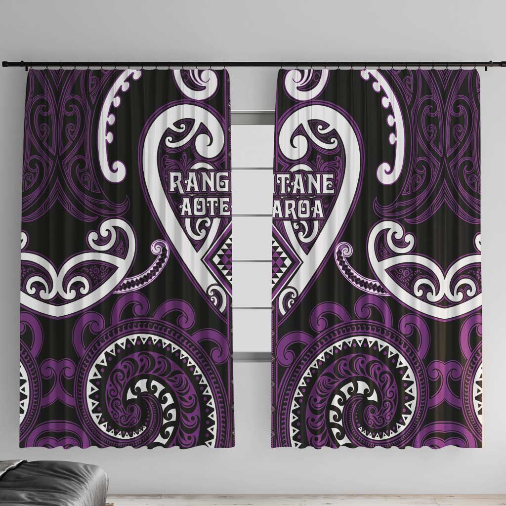 Aotearoa Rangitane Window Curtain Maori Tribal Pattern