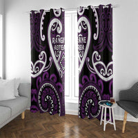 Aotearoa Rangitane Window Curtain Maori Tribal Pattern