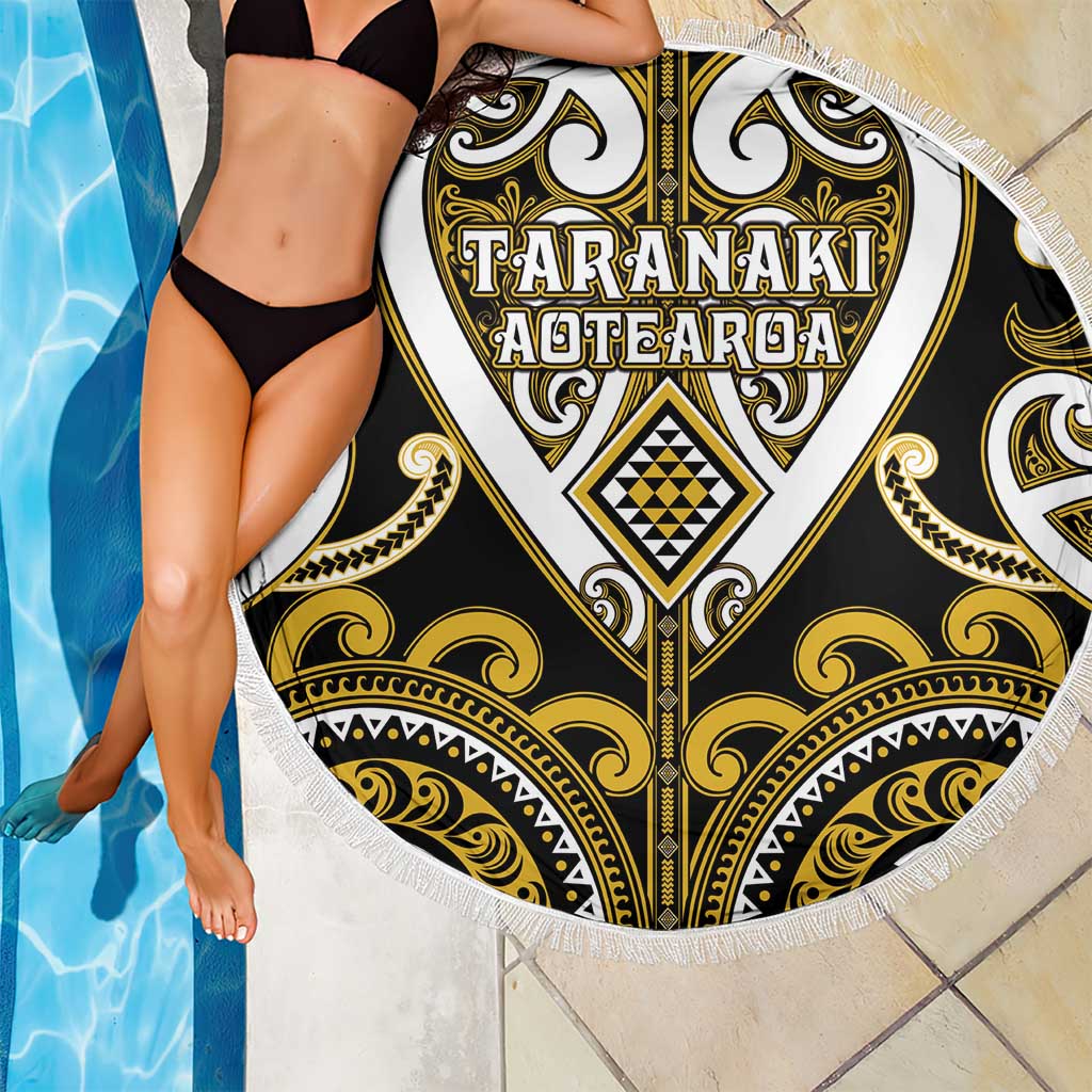 Aotearoa Taranaki Beach Blanket Maori Tribal Pattern