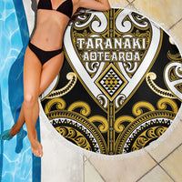 Aotearoa Taranaki Beach Blanket Maori Tribal Pattern