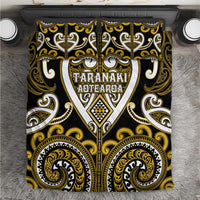 Aotearoa Taranaki Bedding Set Maori Tribal Pattern