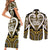 Custom Aotearoa Taranaki Couples Matching Short Sleeve Bodycon Dress and Long Sleeve Button Shirt Maori Tribal Pattern