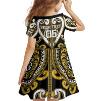 Custom Aotearoa Taranaki Family Matching Off Shoulder Maxi Dress and Hawaiian Shirt Maori Tribal Pattern