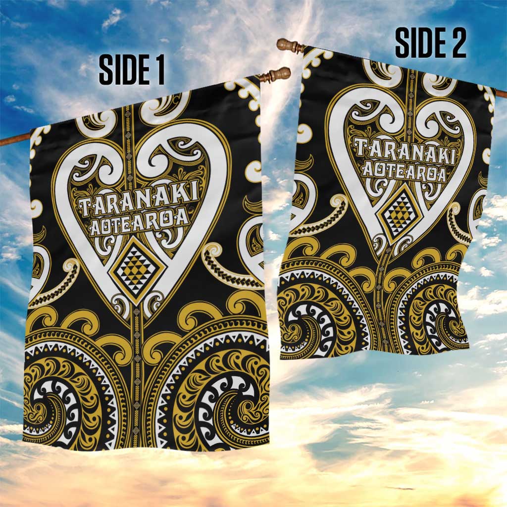 Aotearoa Taranaki Garden Flag Maori Tribal Pattern