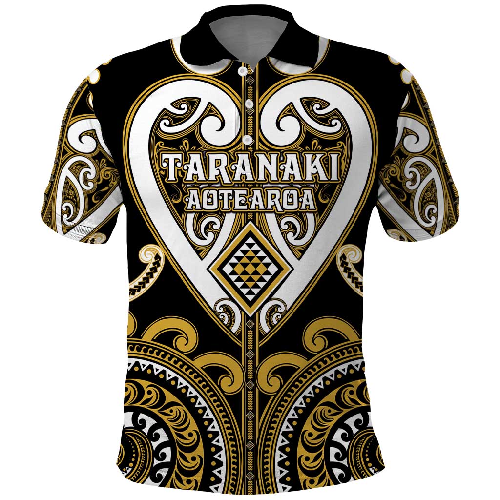 Custom Aotearoa Taranaki Polo Shirt Maori Tribal Pattern