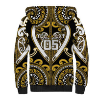Custom Aotearoa Taranaki Sherpa Hoodie Maori Tribal Pattern