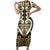 Custom Aotearoa Taranaki Short Sleeve Bodycon Dress Maori Tribal Pattern