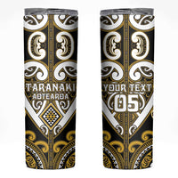 Custom Aotearoa Taranaki Skinny Tumbler Maori Tribal Pattern