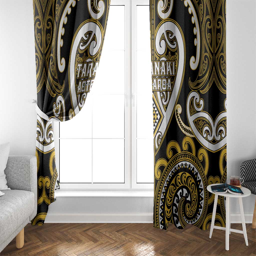 Aotearoa Taranaki Window Curtain Maori Tribal Pattern