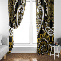 Aotearoa Taranaki Window Curtain Maori Tribal Pattern