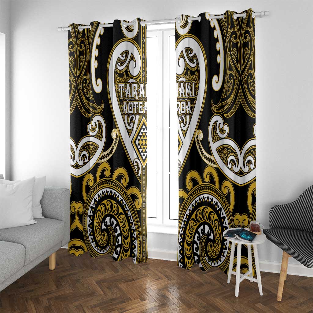 Aotearoa Taranaki Window Curtain Maori Tribal Pattern