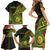 Personalised Fiji Lovoni Day Family Matching Short Sleeve Bodycon Dress and Hawaiian Shirt 154th Years