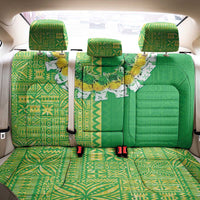 Fiji Lovoni Back Car Seat Cover Fijian Tapa Salusalu Green Glitter