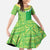 Fiji Lovoni Family Matching Tank Maxi Dress and Hawaiian Shirt Fijian Tapa Salusalu Green Glitter