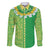 Fiji Lovoni Family Matching Tank Maxi Dress and Hawaiian Shirt Fijian Tapa Salusalu Green Glitter