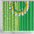 Fiji Lovoni Shower Curtain Fijian Tapa Salusalu Green Glitter