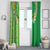 Fiji Lovoni Window Curtain Fijian Tapa Salusalu Green Glitter