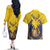 Tokelau Tokehega Day Couples Matching Off The Shoulder Long Sleeve Dress and Hawaiian Shirt National Badge Special Style - Polynesian Pride