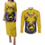 Tokelau Tokehega Day Couples Matching Puletasi and Long Sleeve Button Shirt National Badge Special Style - Polynesian Pride