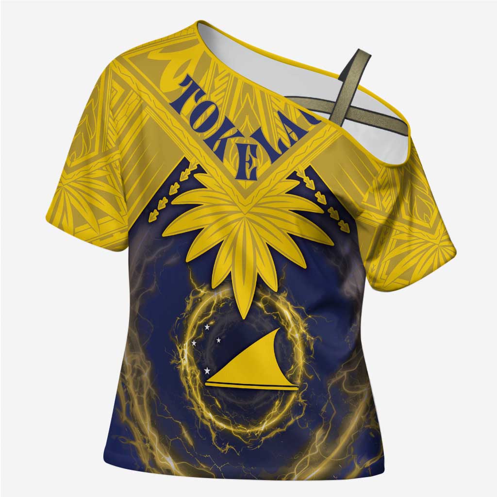 Tokelau Tokehega Day Cross Shoulder Shirt National Badge Special Style - Polynesian Pride