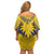 Tokelau Tokehega Day Family Matching Off Shoulder Short Dress and Hawaiian Shirt National Badge Special Style - Polynesian Pride