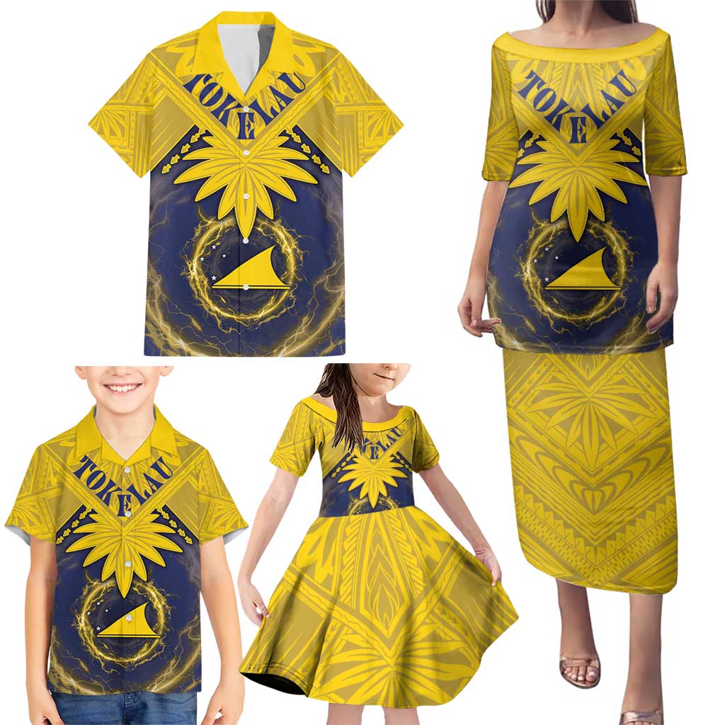 Tokelau Tokehega Day Family Matching Puletasi and Hawaiian Shirt National Badge Special Style - Polynesian Pride