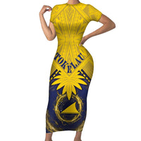 Tokelau Tokehega Day Family Matching Short Sleeve Bodycon Dress and Hawaiian Shirt National Badge Special Style - Polynesian Pride