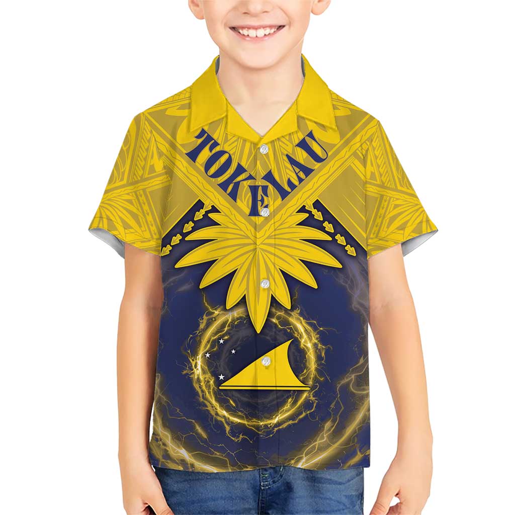 Tokelau Tokehega Day Family Matching Short Sleeve Bodycon Dress and Hawaiian Shirt National Badge Special Style - Polynesian Pride