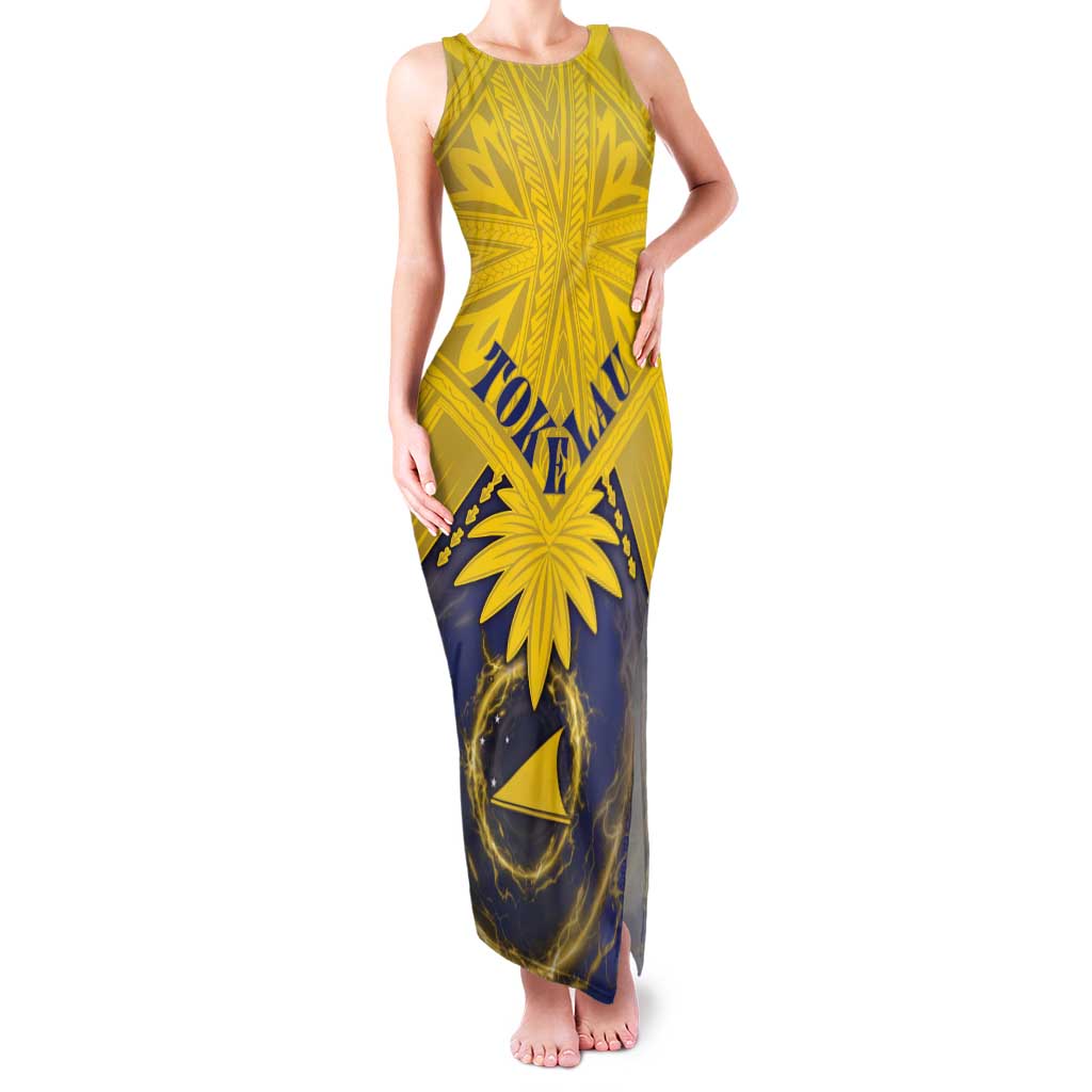 Tokelau Tokehega Day Family Matching Tank Maxi Dress and Hawaiian Shirt National Badge Special Style - Polynesian Pride