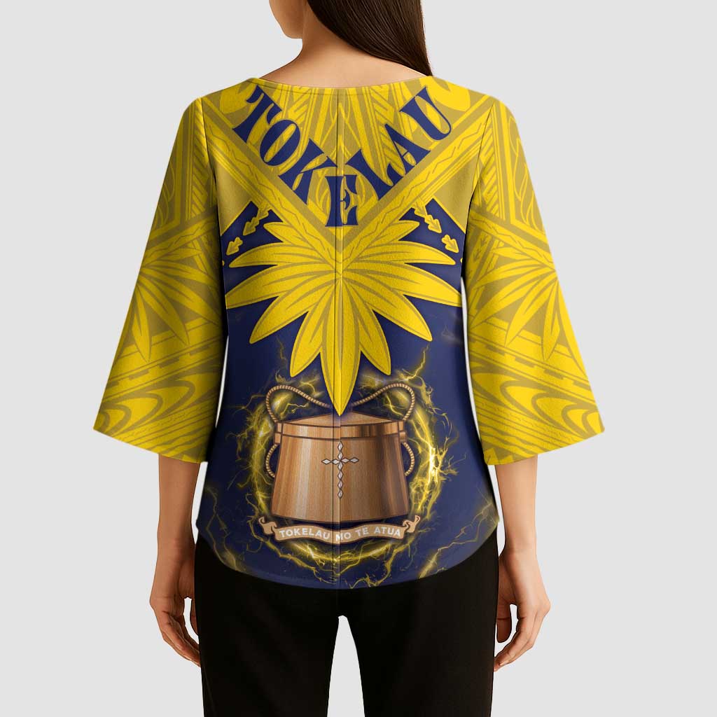 Tokelau Tokehega Day Kimono Sleeve Blouse National Badge Special Style - Polynesian Pride