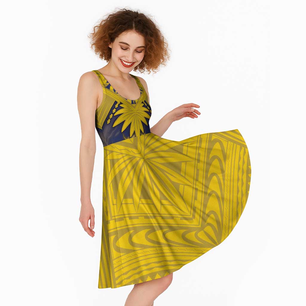 Tokelau Tokehega Day Midi Dress National Badge Special Style - Polynesian Pride